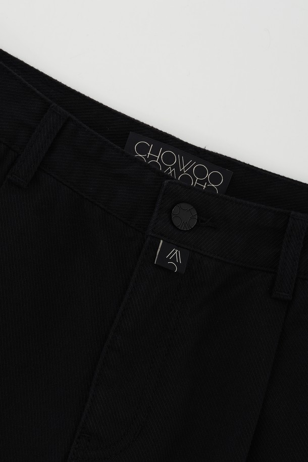 CHOWOO - 데님 - Canvas Low-Waist Pants-M