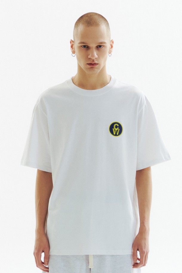 CHOWOO - 반팔티셔츠 - UNUSUAL Layer Logo T-shirts - WHITE_CW1A_T12WU