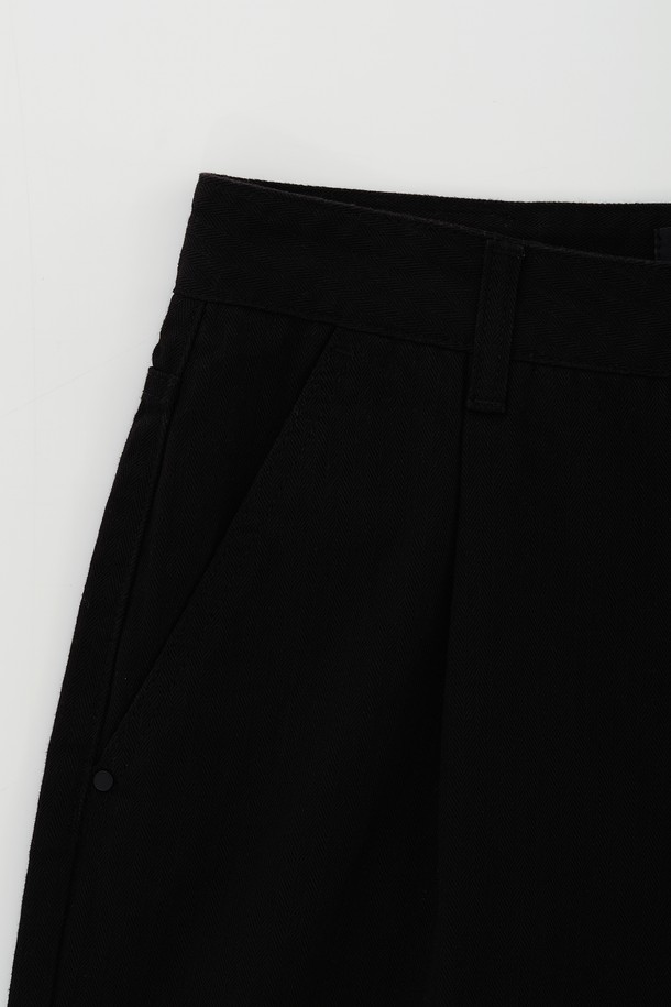 CHOWOO - 데님 - Herringbone Low-Waist Pants