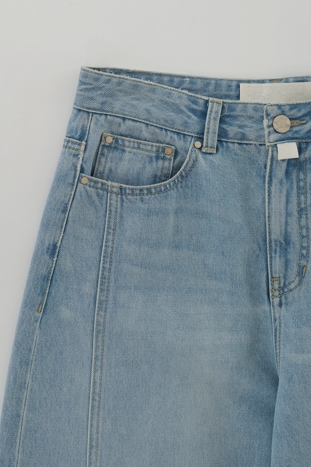 CHOWOO - 데님 - Washed Horseshoe Pants-W