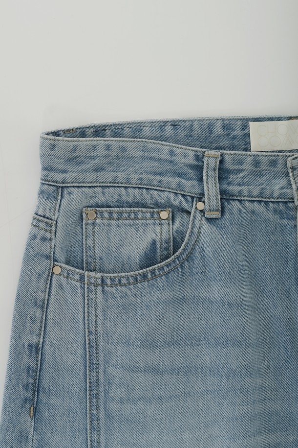 CHOWOO - 데님 - Washed Horseshoe Pants-M