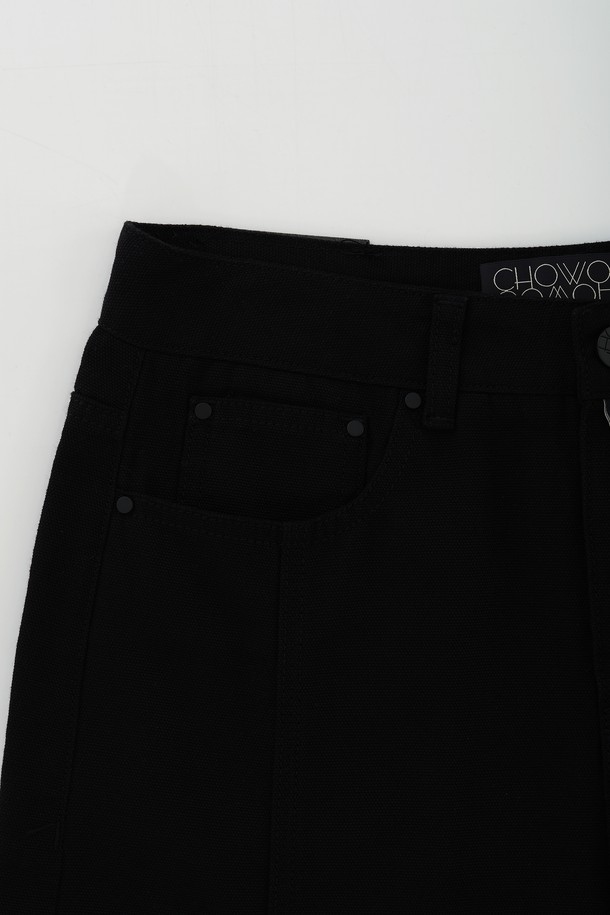 CHOWOO - 데님 - Canvas Horseshoe Pants-M