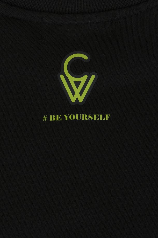 CHOWOO - 스웨트셔츠 - Be Your Self Black MTM