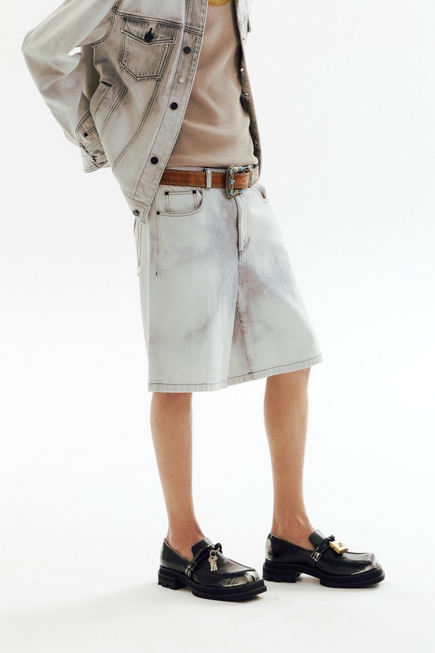 CHOWOO - 하프팬츠 - Basic Smog Denim Shorts_CW1A_B13MSM