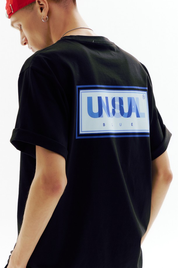 CHOWOO - 반팔티셔츠 - UNUSUAL Layer Logo T-shirts - BLACK_CW1A_T11WU