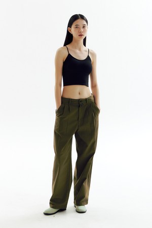 Khaki 4-Tuck Detail Pant_CW1A_B15WKK