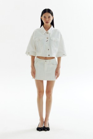 British Basic Short-Sleeve Jacket - WHITE_CW1A_T04WWH