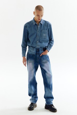 Tapered Joker Acid Blue Denim Pants_CW1A_B08MBL