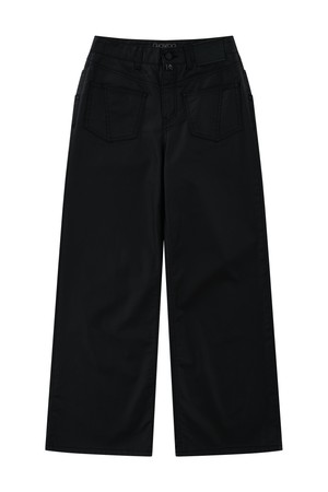 Joker Leather Denim Wide Pants-W