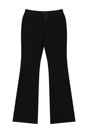 Black Semi-Bootcut Pants