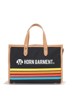 U CL 70\'S COLOR STRIPE POINT TOTE BAG HQ1ZQ04U_BLACK-a