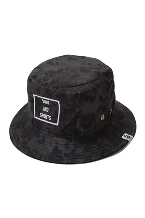 U CL FLORAL PATTERN & SOLID TERRY REVERSIBLE HAT HQ2YP05U_BLACK-a