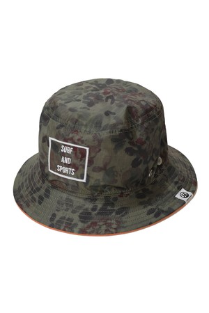 U CL FLORAL PATTERN & SOLID TERRY REVERSIBLE HAT HQ2YP05U_KHAKI-a