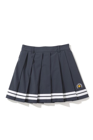 W CL SMILE WAPPEN POINT WIDE PLEATS SKIRT HQ3CE01F_NAVY-a