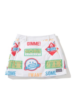 W GM MULTI GRAPHIC PATTERN POINT PADDING SKIRT HQ4CE90F_WHITE-a