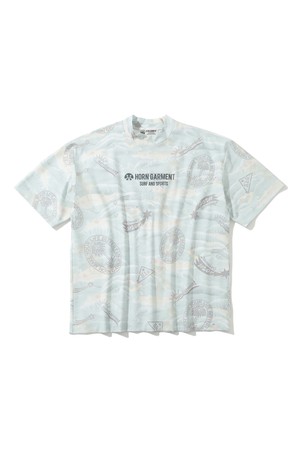 M CL RETRO ALOHA GRAPHIC PATTERN SS MOCKNECK HR2CA04M_WHITE-a