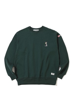 M TJ TOM AND JERRY LOGO POINT JERSEY CREW HR3CC03M_GREEN-a