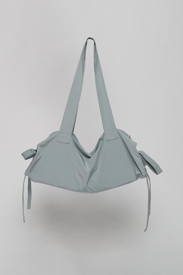 NONMUTE - 숄더백 - Pigtails ribbon bag Blue grey