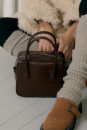 Square bento bag Brown