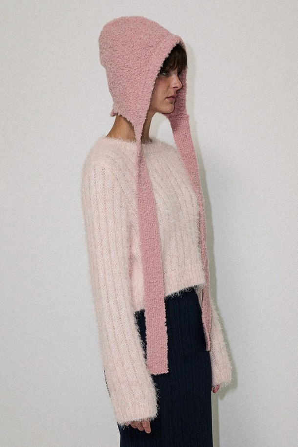 NONMUTE - 모자 - Boucle beanie Pink