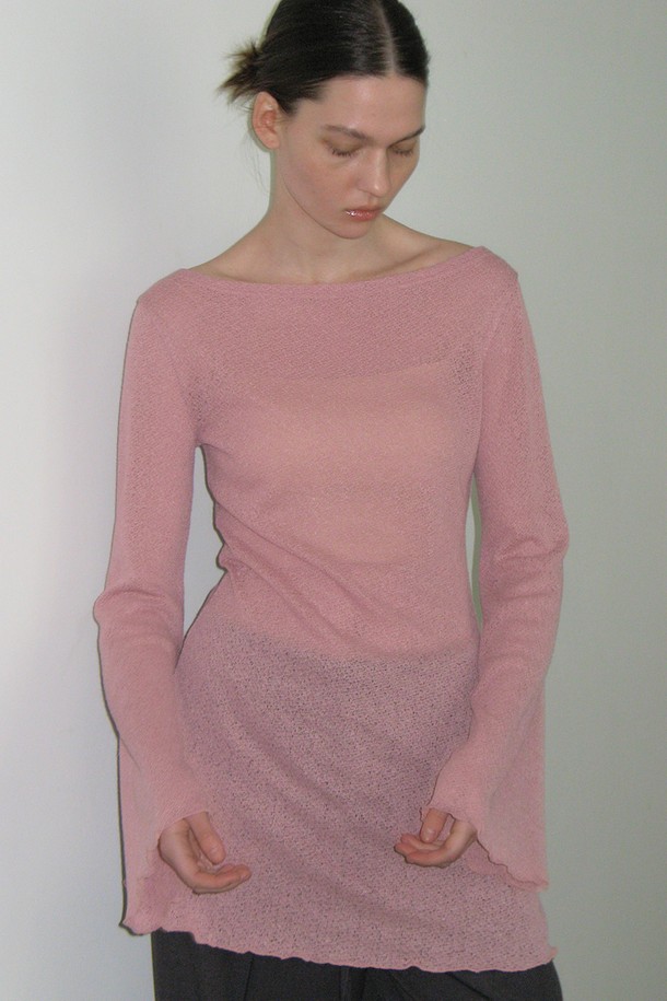 NONMUTE - 긴소매 원피스 - Bell Sleeves Mini Dress Rose Pink