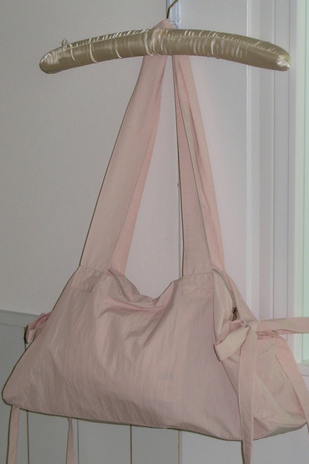 NONMUTE - 숄더백 - Pigtails ribbon bag Pale Pink