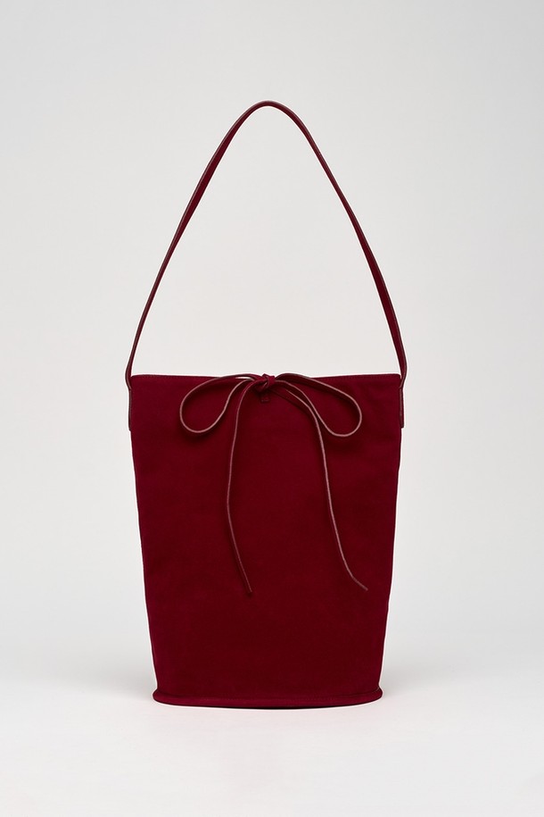 NONMUTE - 숄더백 - Bucket bag Suede Red