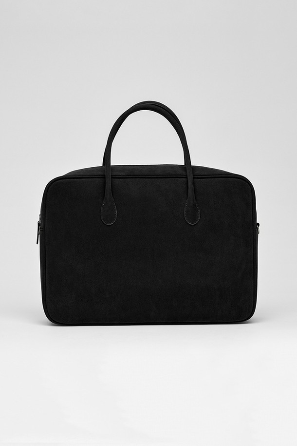 NONMUTE - 토트백 - Big square bento bag Suede Black