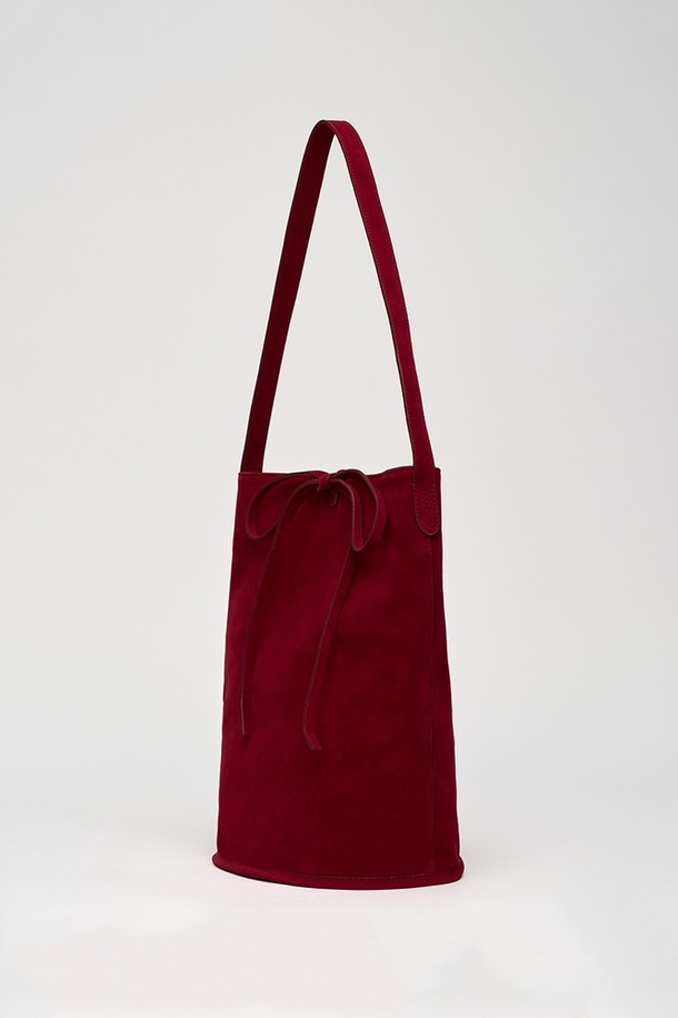 NONMUTE - 숄더백 - Bucket bag Suede Red