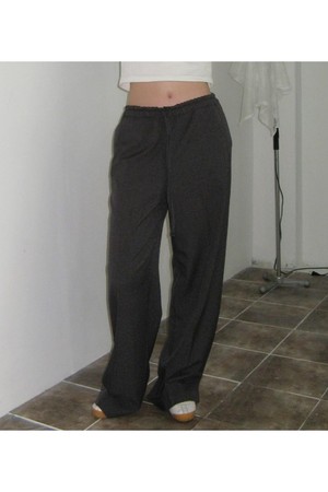 Classic Wide Pants Charcoal