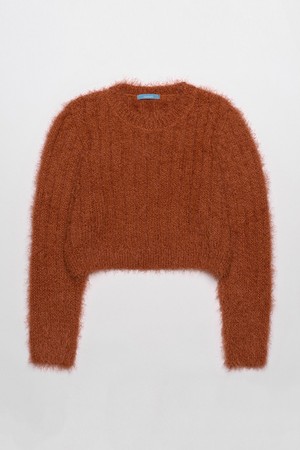 Pine needles short knit Orange