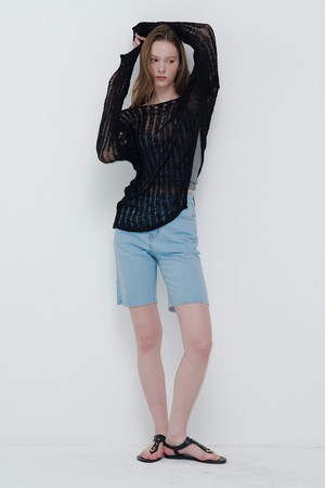 Long Slim Knit Black