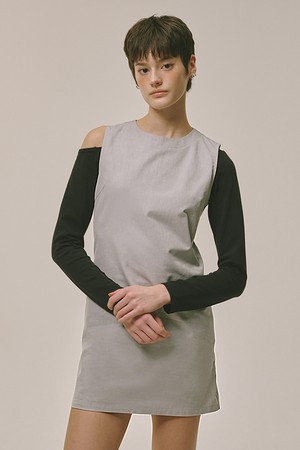 Basic Dress Grey White