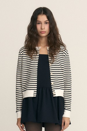 Stripe Cardigan Navy