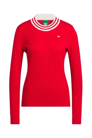[아디다스골프 오리지널스] 25FW JW3949 캐시미어 여성 니트 스웨터_RED-a