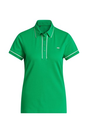 [아디다스골프 오리지널스] 25FW JW3952 트위스트니트 여성 반팔 티셔츠_GREEN-a