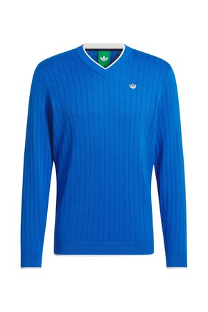 [아디다스골프 오리지널스] 25FW JW3943 캐시미어 남성 니트 스웨터_BLUE-a