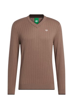 [아디다스골프 오리지널스] 25FW JW3944 캐시미어 남성 니트 스웨터_BROWN-a