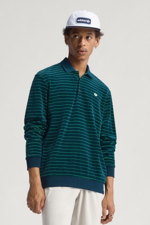 [아디다스골프 오리지널스] 25FW JN9724 벨루어 남성 긴팔 티셔츠_GREEN-a