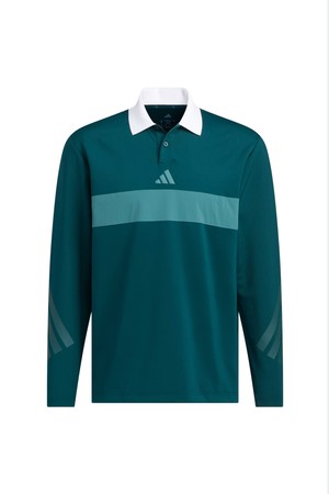 [아디다스골프] 25FW JM9580 롱 슬리브 남성 폴로 티셔츠_GREEN-a