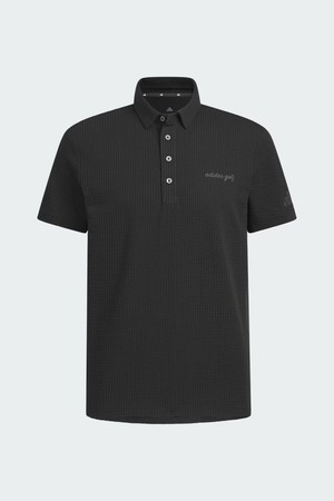 [아디다스골프] 26년 NEW JY8230 시어서커 남성 반팔 폴로 티셔츠_BLACK-a