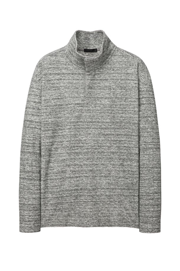 JILLSTUART NEWYORK MEN - 긴팔티셔츠 - 다크그레이 boucle jersey 하이넥 긴팔 티셔츠 (JNTS4C103G3)