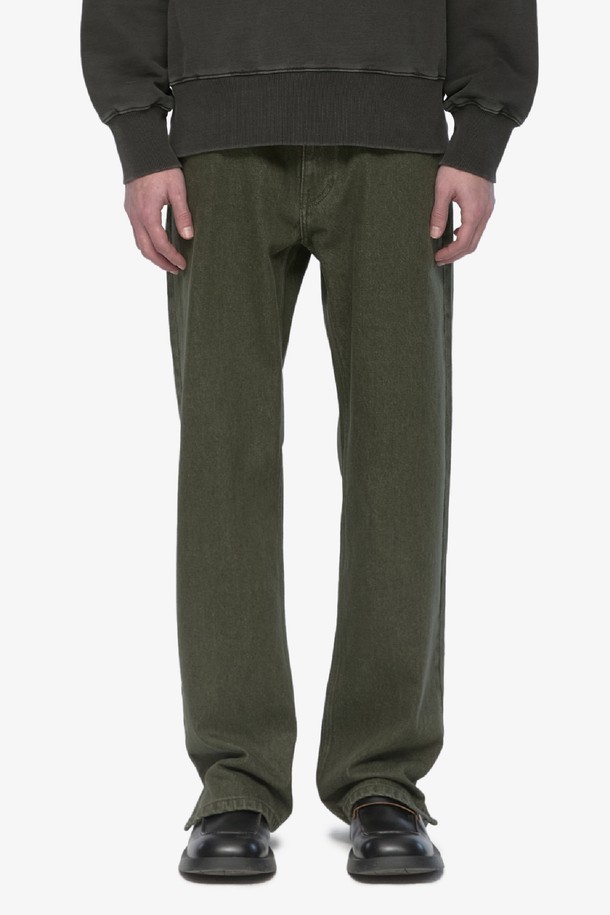 JILLSTUART NEW YORK MEN - 데님 - [STRAIGHT-FIT] 카키 슬릿 데님 팬츠 (JNPA5B002K3)