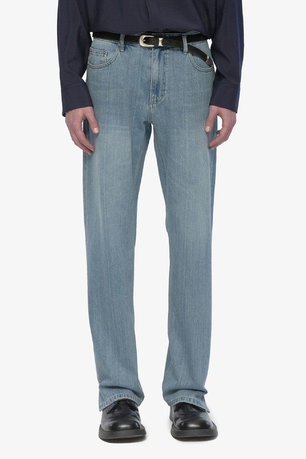 JILLSTUART NEW YORK MEN - 데님 - [STRAIGHT-FIT] 블루 슬릿 데님 팬츠 (JNPA5B002B2)