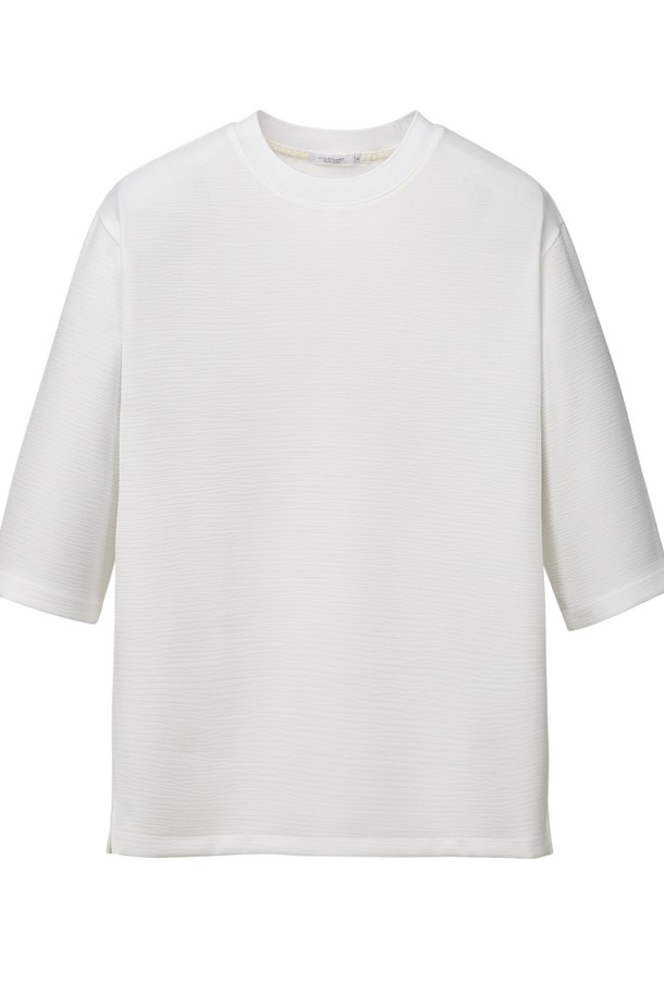 JILLSTUART NEWYORK MEN - 긴팔티셔츠 - 화이트 Stucco 7부 티셔츠 (JNTS4C101WT)