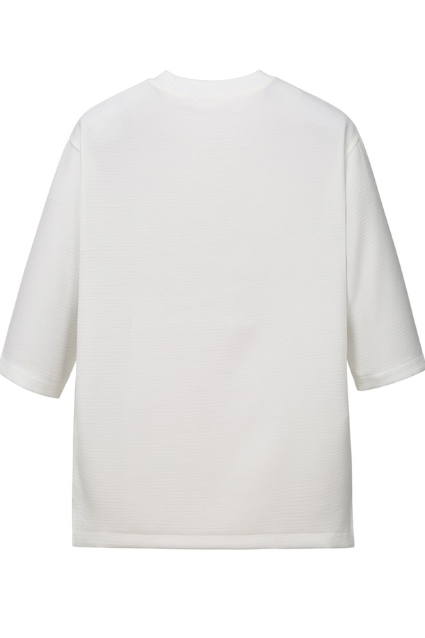 JILLSTUART NEWYORK MEN - 긴팔티셔츠 - 화이트 Stucco 7부 티셔츠 (JNTS4C101WT)