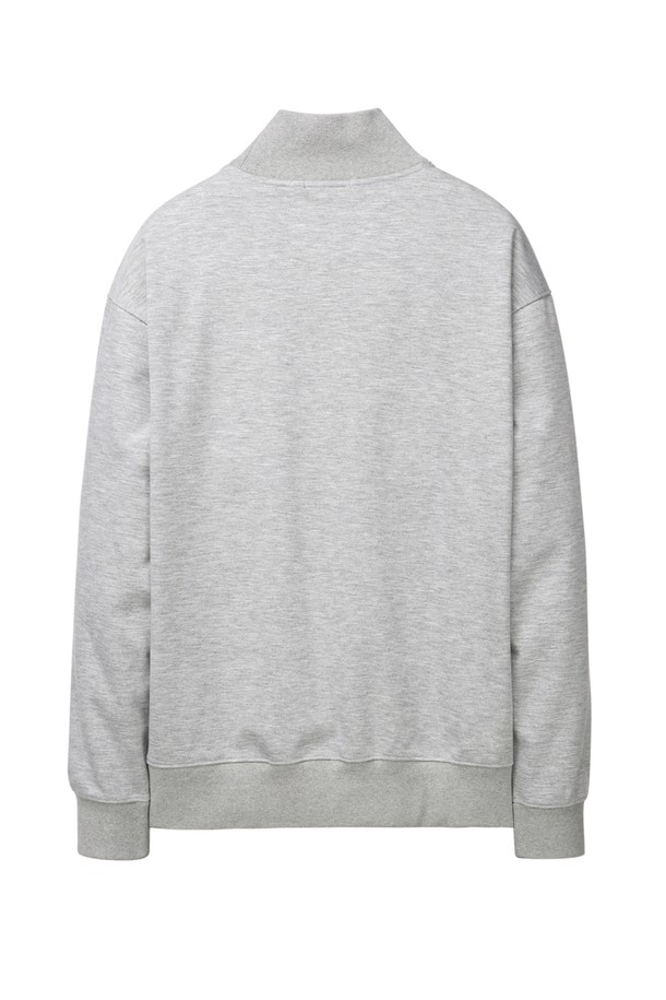 JILLSTUART NEWYORK MEN - 스웨트셔츠 - [Airy-Sweat] 라이트그레이 모크넥 스웻셔츠 (JNTS4D103G1)