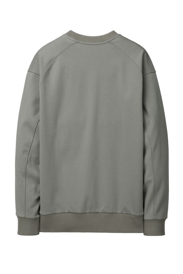 JILLSTUART NEWYORK MEN - 스웨트셔츠 - [Airy-Sweat] 카키 라운드 스웻셔츠 (JNTS4D101K2)