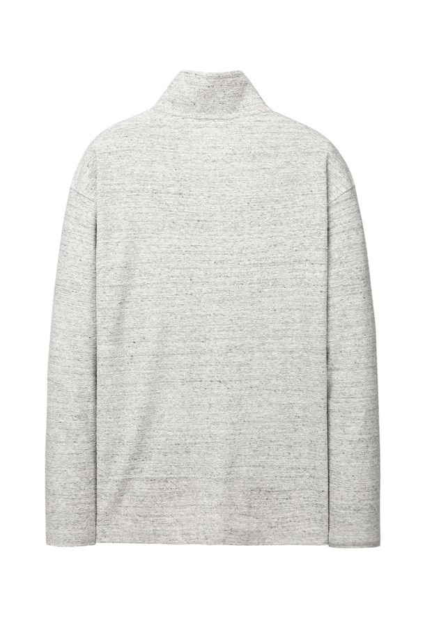 JILLSTUART NEWYORK MEN - 긴팔티셔츠 - 라이트그레이 boucle jersey 하이넥 긴팔 티셔츠 (JNTS4C103G1)