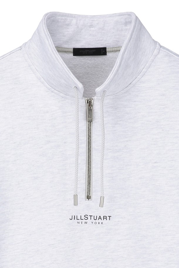 JILLSTUART NEW YORK MEN - 스웨트셔츠 - 라이트그레이 모크넥 반집업 스웻셔츠 (JNTS5A105G1)